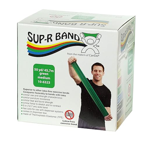 CanDo 10-6323 Sup-R Latex Free Exercise Band 50yds Length,