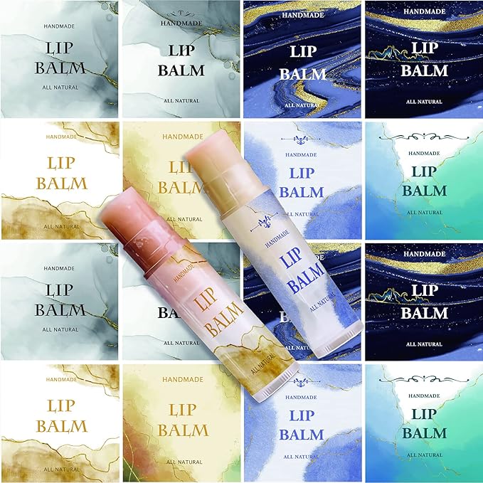 CRASPIRE Lip Balm Labels 80pcs Homemade Candle