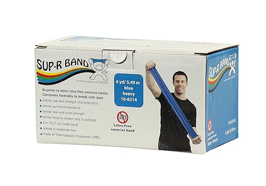CanDo Sup-R Band Latex Free Exercise Band 6 Yard 4, Heavy