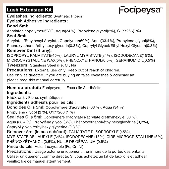 Focipeysa Wispy Lash Clusters 360pcs Eyelash Extension 30D 40D 50D Individual Lashes 9-16mm Mixed Eyelash Clusters Natural Lash Extensions with Lash Bond and Seal and Tweezers DIY Cluster Eyelashes