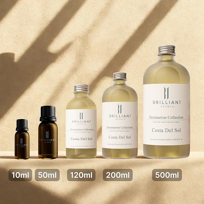 Brilliant Scents Diffuser Oil Refill, Inspired by The Aria, Hotel Series Aroma Scents, Essential Oils Set for Home, Fragrance Oil for Candle Making, Home, 50 ML, Vegas Lights