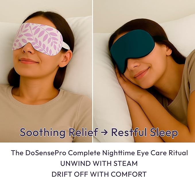 DoSensePro Steam Eye Mask - 16 Pack Lavender Self-Heating Warm Compress for Dry Eyes, Puffy Eyes Relief, Cornea Care, and Relaxation – Soothing & Comfortable Heated Eye Pads