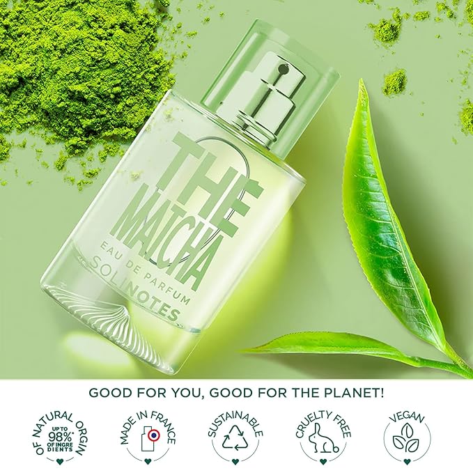 SOLINOTES Matcha Tea Perfume for Women - Eau De Parfum | Delicate Floral and Soothing Scent - Made in France - Vegan - 1.7 fl.oz