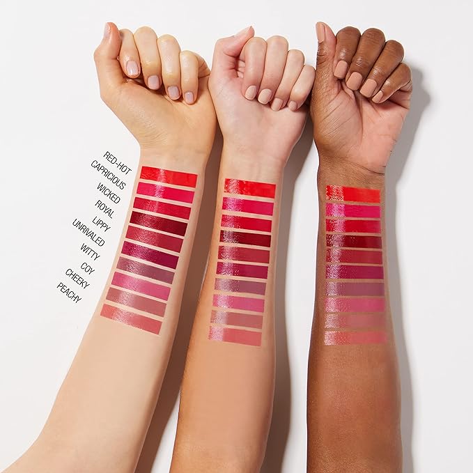 Maybelline Super Stay Vinyl Ink Longwear No-Budge Liquid Lipcolor Makeup, Highly Pigmented Color and Instant Shine, Wicked, Cool Red Lipstick, 0.14 fl oz, 1 Count