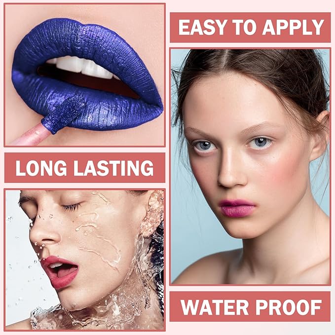 AWCCXMYM 5 Colors Lip Stain Peel Off Lip Tint Stain Velvet Matte Nude Lipstick Shine Long Lasting Waterproof Non Stick Cup Non Fade Liquid Lipstick Set For Seductive Charm