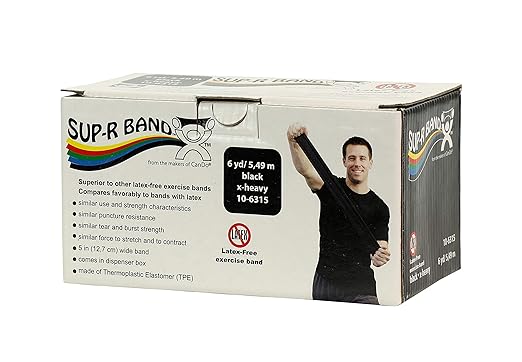 CanDo 10-6315 Sup-R Latex Free Exercise Band Roll 6 yd