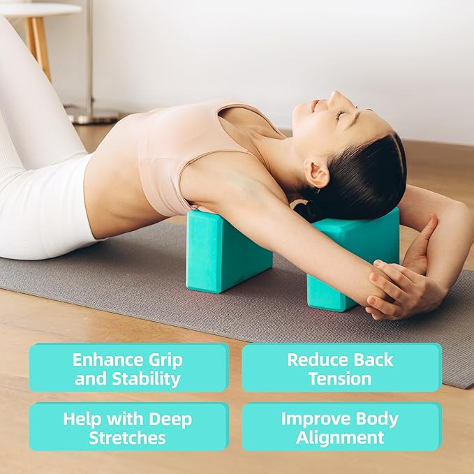 Back Roller Wheel for Back Pain – 3-Pack Yoga Wheel Set for Deep Tissue Massage, Stretching & Posture Support – EVA Foam Back Stretcher – Supports Up to 500lbs