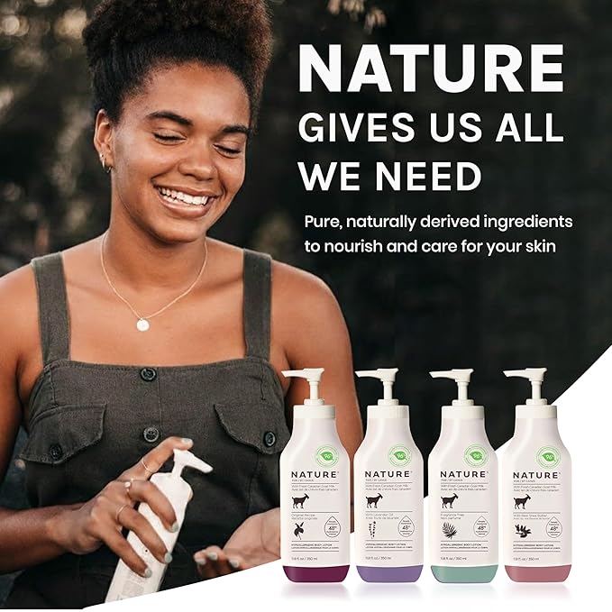 Nature by Canus Creamy Body Lotion, SHEA BUTTER, 11.8 Oz, With Smoothing Fresh Canadian Goat Milk, Vitamin A, B3, Potassium, Zinc, and Selenium