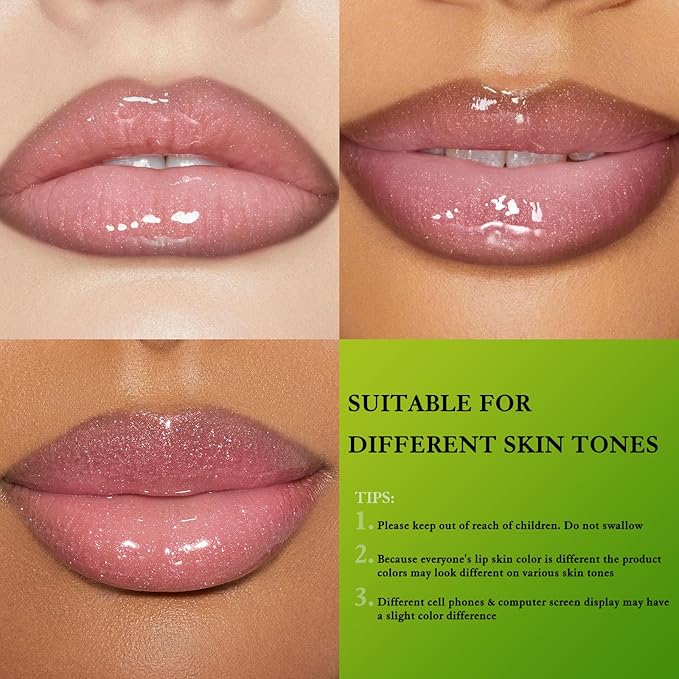 Brown Lip Liner Pink Lip Gloss Fat Oil Slick Click Clear Shimmer, Ultra-Hydrating Lip Balm Tinted Lip Glow Oil for Women Makeup, Lightweight Non Sticky Liquid Lipstick Lip Liner Pencil Combo Set