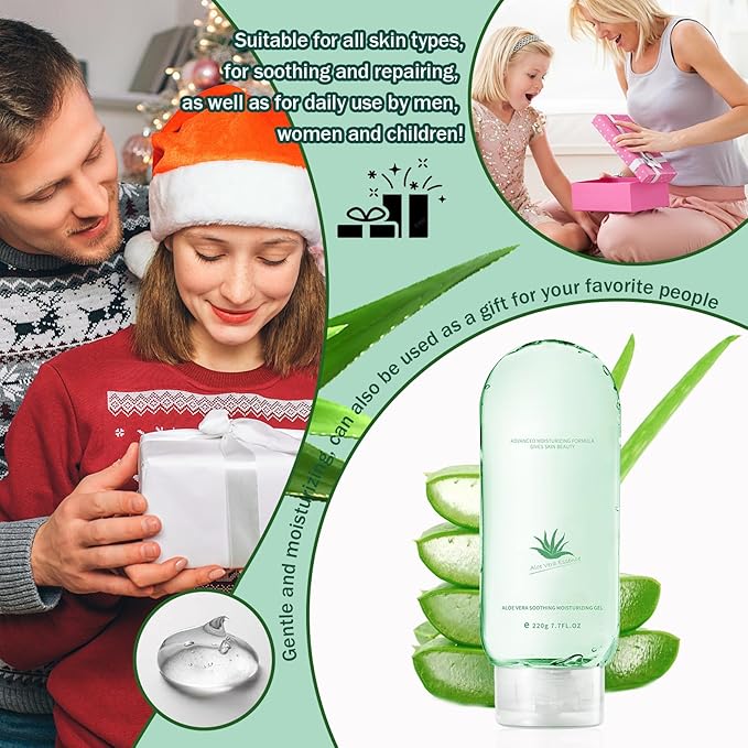 JunKuJK Moisturizing Gel for Face & Body,Non-sticky Gel After Sun Aloe Lotion Skin Care,Fast Absorbing Long Lasting Refreshing Hydrating Face Moisturizer for All Skin Types 03