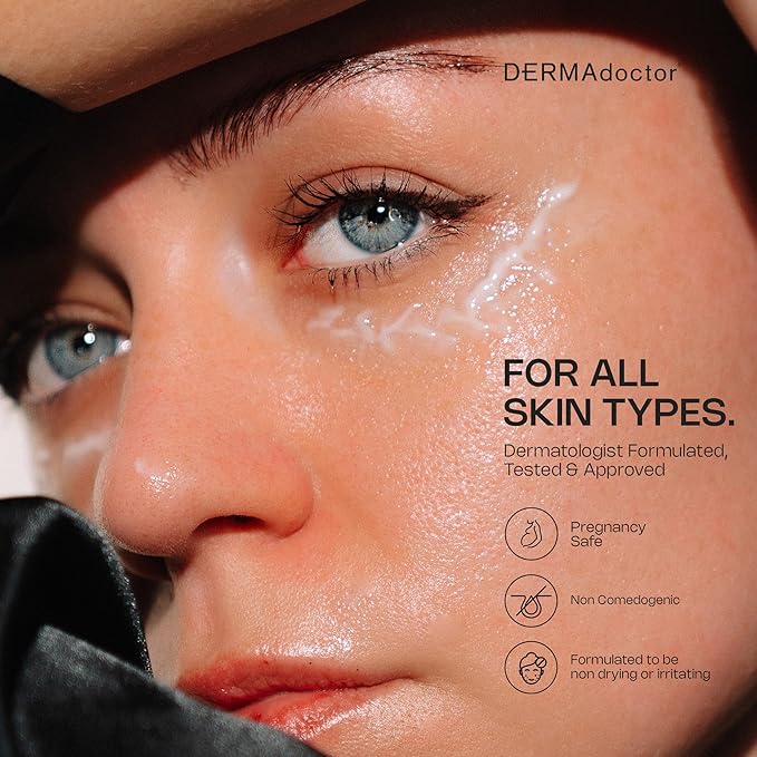DERMAdoctor Vitamin C Eye Cream with Vitamin E – Caffeine Under Eye Cream for Dark Circles, Puffiness, Bags, Eye Fatigue, Wrinkles & Dehydration, Anti-Aging Eye Moisturizer Soufflé - 0.5 Fl oz
