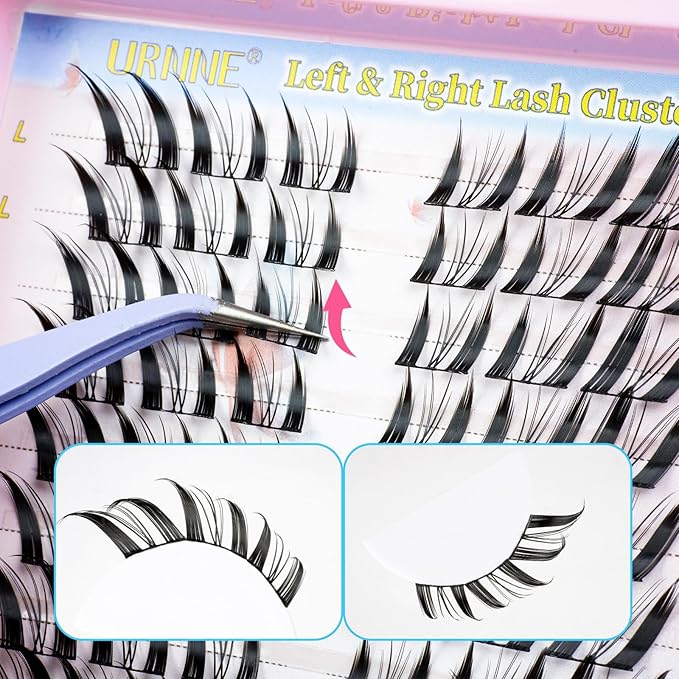 Manga Lashes Natural Look Cluster Lashes Anime Lashes Faux Mink Lashes Wispy Fluffy Eyelashes Spiky C Curl Individual Cluster (Wispy03)
