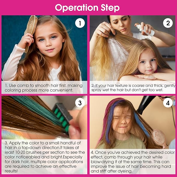New Hair Chalk Comb Temporary