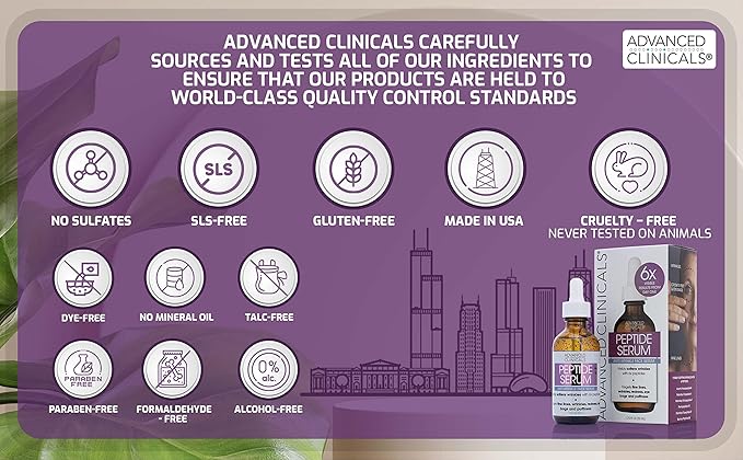 Advanced clinicals peptide facial serum