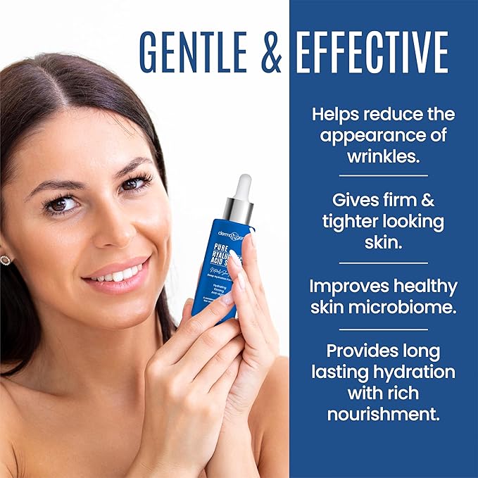 Dermaxgen Hyaluronic Acid Serum for Face & Eyes for Anti-Aging, Moisturizing, Antioxidant & Wrinkle Treatment. Best Hydrating Pure Facial Serum for Fine Lines Suitable for All Skin Type. (2 FL OZ)