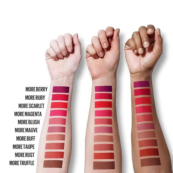 Maybelline Color Sensational Ultimatte Matte Lipstick, Non-Drying, Intense Color Pigment, More Ruby, Ruby Red, 1 Count