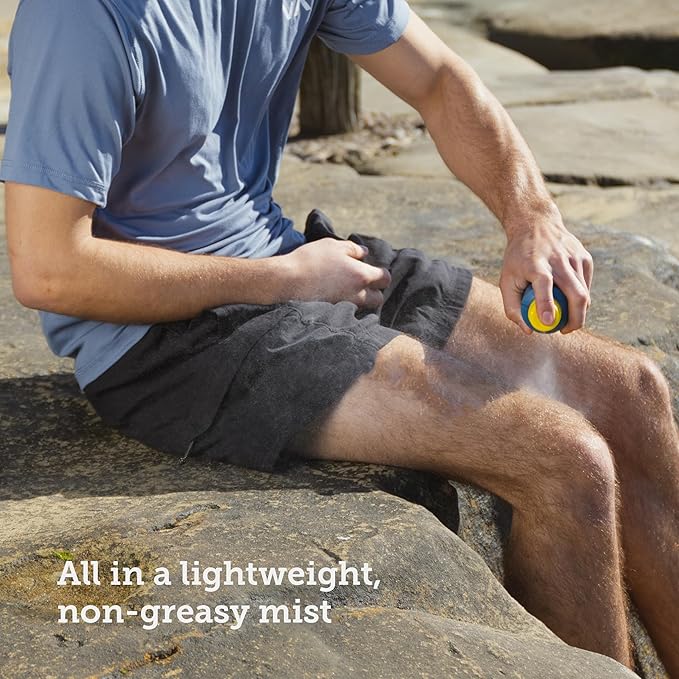 Oars + Alps Travel Sunscreen Spray for Face & Body, SPF 50 Spray Sunscreen Infused with Vitamin C & Antioxidants, No White Residue, Water & Sweat Resistant, Lightweight, Hydrating, 1.87oz, 3pk