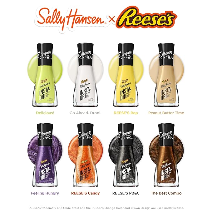 Sally Hansen Insta-Dri, Rep, Nail Polish Quick Dry, One-Coat Application, Doesn't Chip, Long-Lasting, Perfect for on the Go, 0.3oz