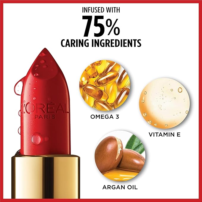 L’Oréal Paris Colour Riche Original Creamy, Hydrating Satin Lipstick with Argan Oil and Vitamin E, I Pink You're Cute , 1 Count