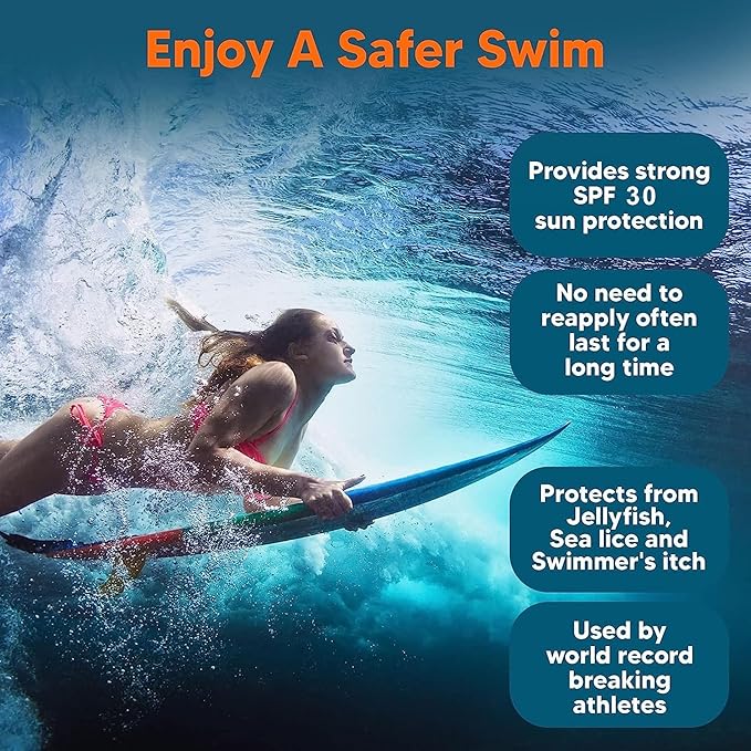 Safe Sea Zinc Oxide Sunscreen SPF30 | Clear Mineral Face And Body Reef Safe Sunscreen Without White Cast | Anti-Jellyfish Sting Protective Lotion | 3.4Oz (100ml) (1 Pack)
