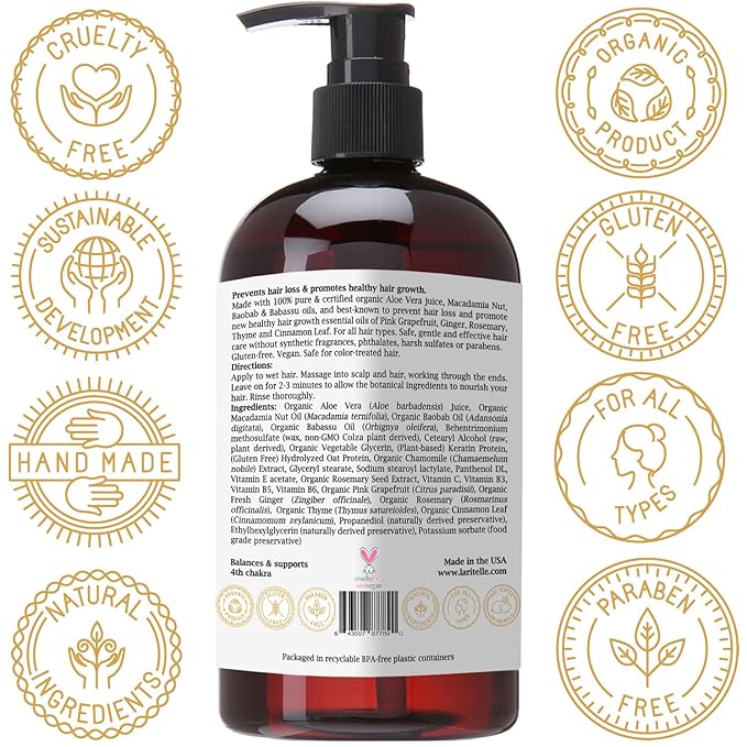 Laritelle Organic Conditioner Nature's Love 16 oz