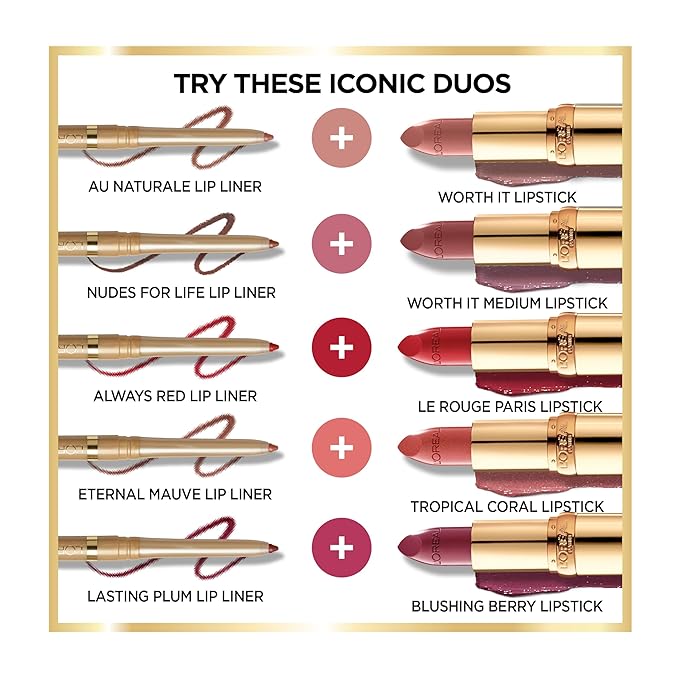 L'Oreal Paris Colour Riche Original Creamy, Hydrating Satin Lipstick with Argan Oil and Vitamin E, Tropical Coral , 1 Count