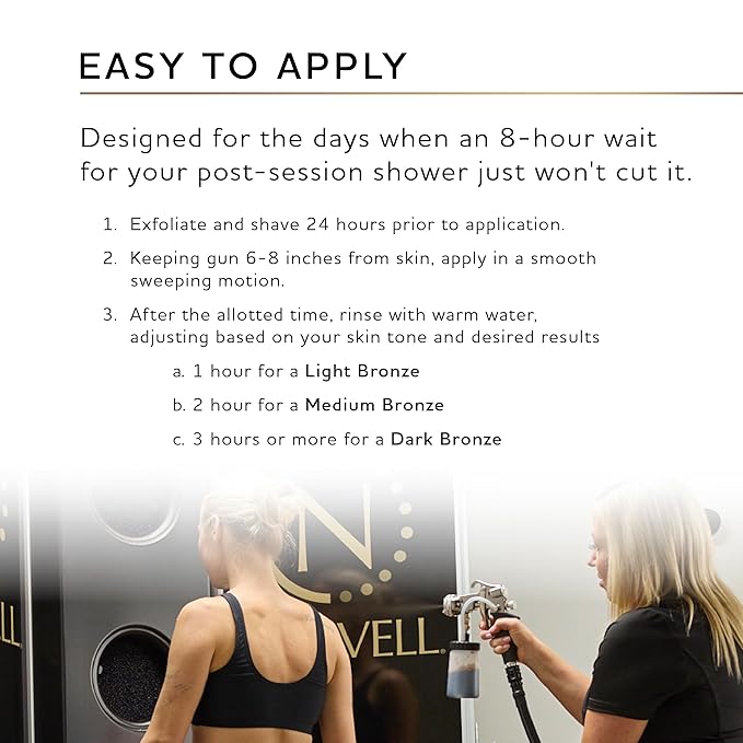 Norvell Premium Spray Tan Solution Dark Rapid 1 liter – Professional Sunless Tanning Formula for Fast Natural Bronze Glow, Streak Free, Long Lasting Color