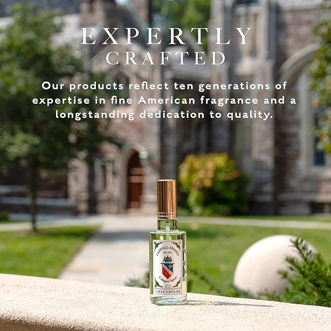 Caswell-Massey Greenbriar Cologne Discovery, A Classic and Zesty Scent with Citrus, Sage & Rugged Velvety Notes, Sample Size Vial, Cologne for Men, 0.25 Fl Oz