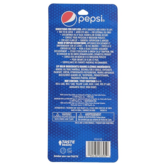 Taste Beauty Pepsi 8 Pack Lip Live