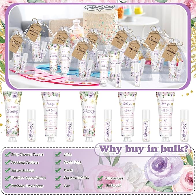 50 Sets 200 Pcs Baby Shower Tags(Butterfly)