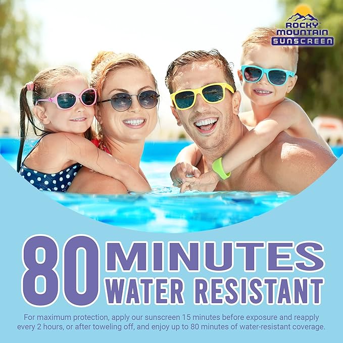 Rocky Mountain Sunscreen SPF 50 Gallon Lotion | Broad Spectrum UVA/UVB Protection | Hawaii 104 Reef Act Compliant (Oxybenzone & Octinoxate Free) | Water Resistant 80 Min. | Fragrance Free | 128 Fl Oz