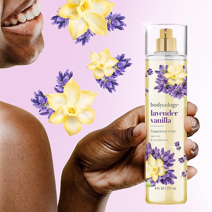 Bodycology Long-Lasting Fragrance Body Mist, Lavender Vanilla, 8 fl oz