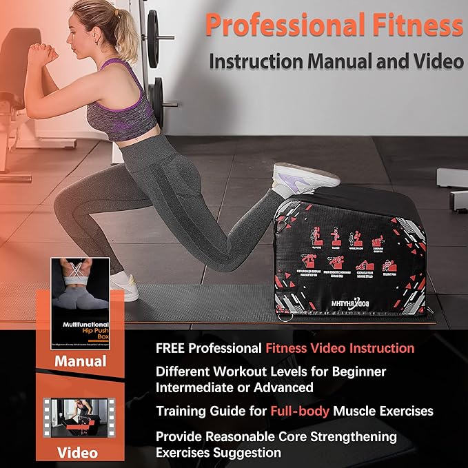 BODYRHYTHM Multi-Functional Total Body Workout Box for Hip Thrust
