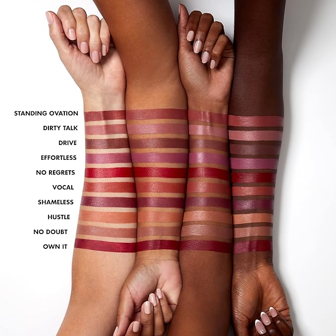 e.l.f. O Face Satin Lipstick, Richly Pigmented, Nourishing & Long-Lasting Creamy Lipstick, Infused With Jojoba, Vegan & Cruelty-Free, Feeling Myself