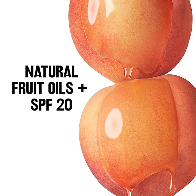 Revlon Kiss Tinted Lip Balm with SPF 20, Hydrating, Flavored, Infused with Natural Fruit Oils, 015 Juicy Peach, 0.09 oz