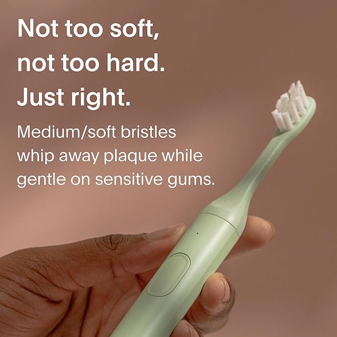 SURI 1.0 Sonic Electric Toothbrush with UV Cleaning Travel Case | 1 Month+ Battery | Designed in California | Electric Toothbrush for Adults | Travel Toothbrushes | Tooth Brush | Green