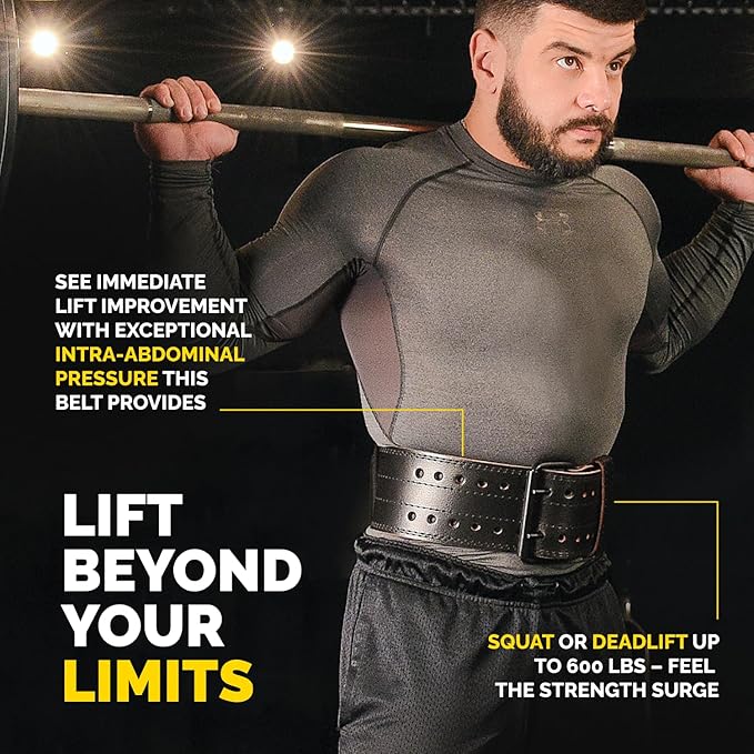 5mm Premium Weight Lifting Belt - 100% Genuine 28" - 34"))