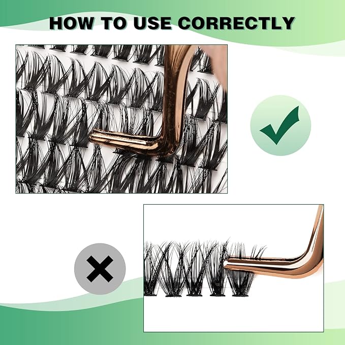 Lash Clusters 300pcs Individual Lashes 50D 0.07C Curl 9-18MIX DIY Eyelash Extension KEYYOU Large Tray Volume Soft&Natural Cluster Lashes(50D-0.07C,9-18MIX)