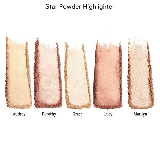 Gerard Cosmetics Star Powder Highlighter Grace, Pearlescent White Highlighter Makeup for Glowing Skin, Professional Facial Luminizer, Cruelty Free, Made in the USA