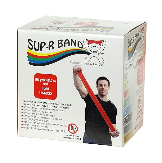CanDo 10-6322 Sup-R Latex Free Exercise Band 50yds Length,