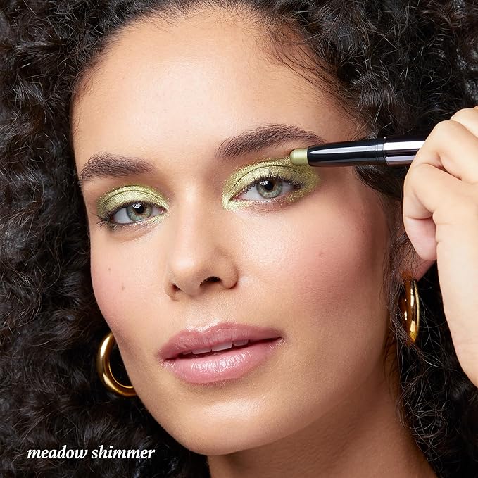 Julep Eyeshadow 101 Cream-to-Powder Waterproof Shadow Stick – Meadow Shimmer – Long-Lasting, Crease-Proof, Earthy Green Shimmer Cream Eyeshadow with Built-in Smudger