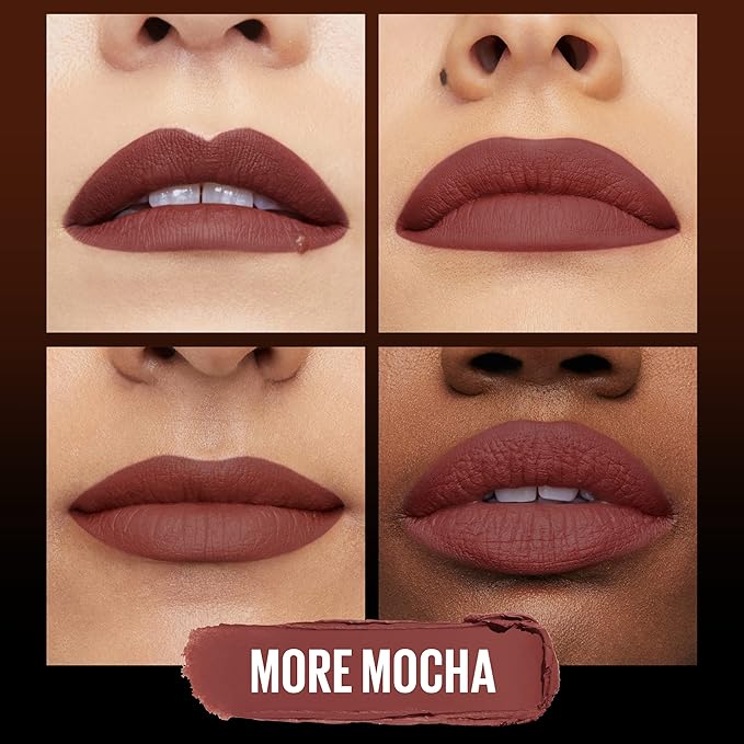 MAYBELLINE Color Sensational Ultimatte Matte Lipstick, Non-Drying, Intense Color Pigment, More Mocha, Mid-Tone Mauve, 1 Count (Pack of 2)