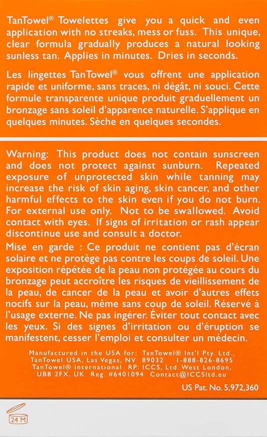 TanTowel Half Body Tan Towelettes - 10 Pack, Dark, 10 Count (Pack of 1)