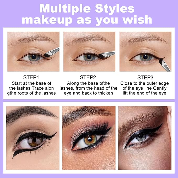 LAVONE Eyeliner Set - Waterproof Makeup Kit with Liquid Eye Liner Pencil, Gel Eyeliner and Angled Eye Liner Brush, Waterproof, Smudge Resistant, Long Lasting Formula - Dark Blonde