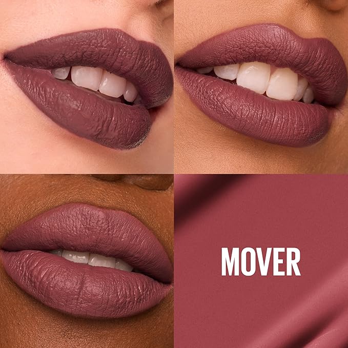 Maybelline Super Stay Matte Ink Liquid Lipstick Makeup, Long Lasting High Impact Color, Up to 16H Wear, Mover, Brown, 1 Count, Packaging May Vary