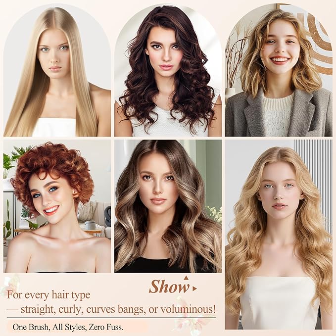 Upgraded Large Round Volumizing Brush for Shark FlexStyle Attachment, Big Barrel Round Brush Compatible with Shark Flex Style, Fast Blowouts Smooth Bends Full Volume Tool for All Hair Type