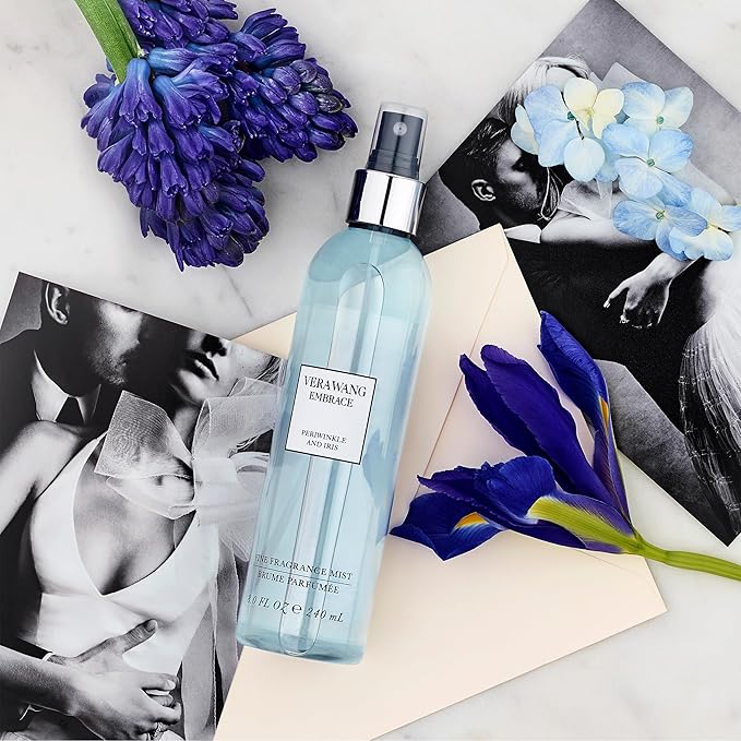 Vera Wang Embrace Periwinkle and Iris Body Mist 8.4 fl oz (Pack of 1), Notes of Bergamot, Periwinkle, and Vanilla, Women's Fragrance, Long Lasting, Everyday Fragrance