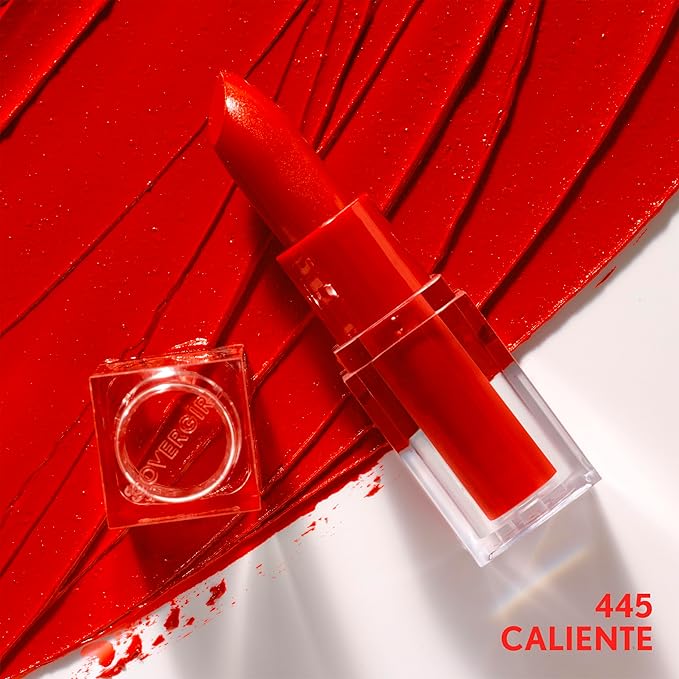 COVERGIRL Clean Lip Color, Caliente, Satin Finish, Squalane, Avocado & Aloe, Carmine-Free, Non-Drying, 0.12oz