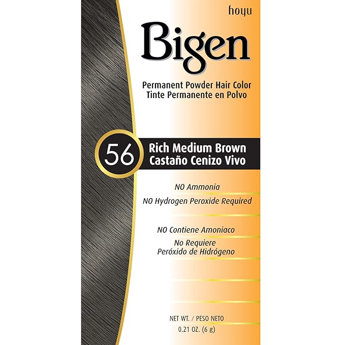 Bigen Powder Hair Color #56 Rich Medium Brown 0.21 Ounce (Pack of 3)