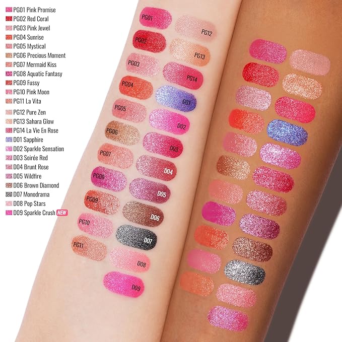 Oulac Moisturizing Pink Lipstick for Women - Tinted Lip Balm with Sparkle, Lightweight Lip Makeup, Mirror Design, Vegan & Gluten Free, PG05 Mystical